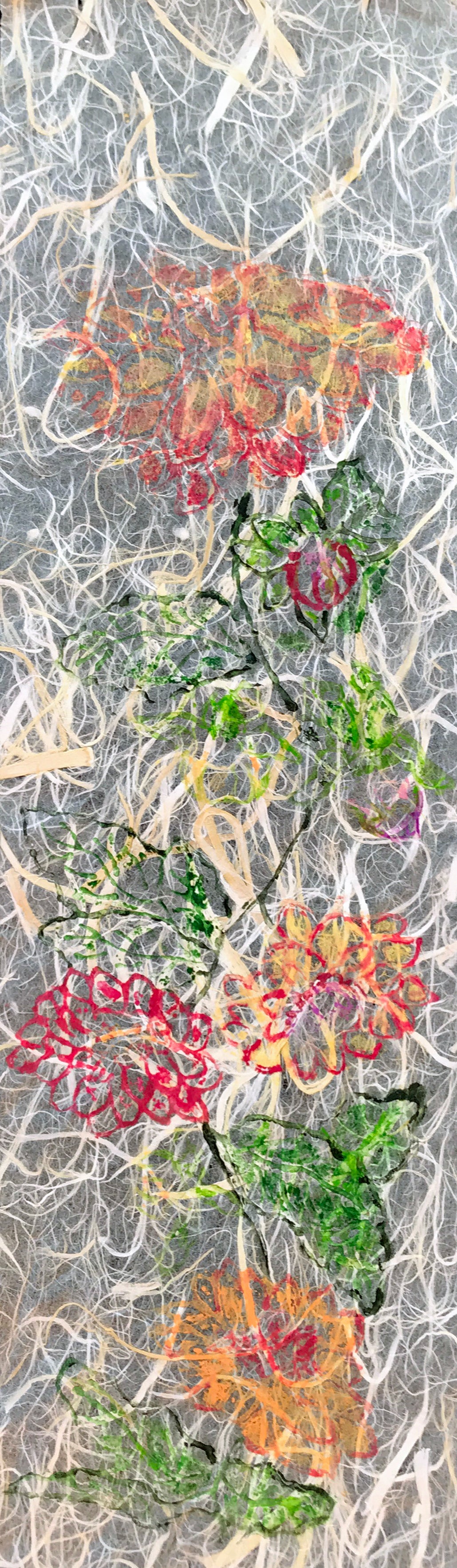 Dahlias On Asian Paper #1
