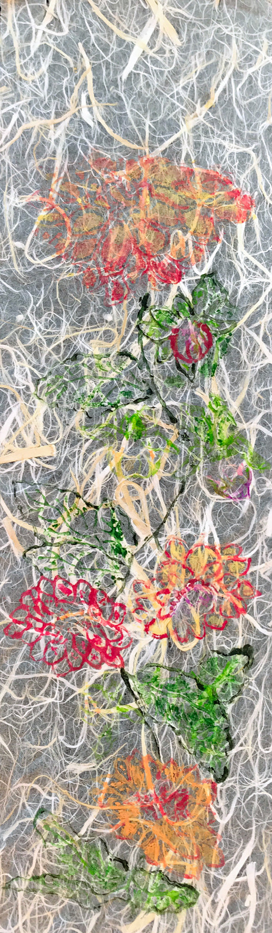 Dahlias On Asian Paper #1